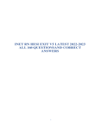 INET RN HESI EXIT V5 LATEST 2022-2023 ALL 160 QUESTIONS AND CORRECT ANSWERS INET RN HESI EXIT V5 LATEST 2022-2023 ALL 160 QUESTIONS AND CORRECT ANSWERS