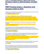 PMP Practice Exam 1 Question and Answers 2023 & 2024 Already Graded A+