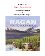 Test Bank For Ragan - Macroeconomics  16th Canadian Edition By Christopher T.S. Ragan |All Chapters, Complete Q & A, Latest 2024|