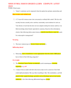 Straighterline A&P II Quiz 2   46 Questions and Answers 2023