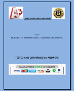 NURS 6531N Midterm Exam 2 – Question and Answers.