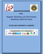 Organic Chemistry 32-235 Practice  Questions 2024 for Exam