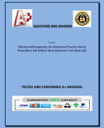 Pharmacotherapeutics for Advanced Practice Nurse