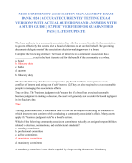 M100 COMMUNITY ASSOCIATION MANAGEMENT EXAM  BANK 2024 | ACCURATE CURRENTLY TESTING EXAM  VERSIONS WI