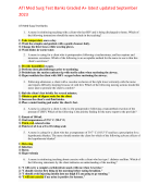 ATI Med Surg Test Banks Graded A+ latest updated September 2023 