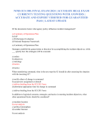 NIMS ICS-300: FINAL EXAM 2024 | ACCURATE REAL EXAM  CURRENTY TESTING QUESTIONS WITH ANSWERS |  ACCUR