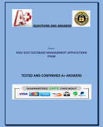 WGU D427 DATA MANAGEMENT  FOUNDATIONS OA EXAM ACTUAL EXAM 2 LATEST VERSIONS 100 QUESTIONS AND CORREC