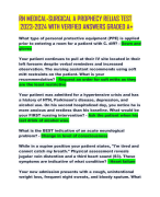 RN MEDICAL-SURGICAL A PROPHECY RELIAS TEST 2023-2024 WITH VERIFIED ANSWERS GRADED A+