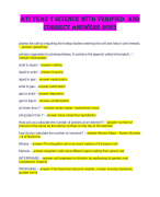 ATI TEAS 7 Science With Verified and  Correct Answers 2023 