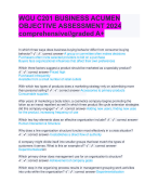 WGU C201 BUSINESS ACUMEN OBJECTIVE ASSESSMENT 2024 comprehensive//graded A+