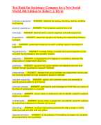 Test Bank for Sociology: Compass for a New Social World, 8th Edition by Robert J. Brym