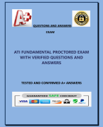 ATI FUNDAMENTAL PROCTORED EXAM  WITH VERIFIED QUESTIONS AND  ANSWERS