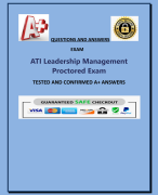 ATI Leadership Management  Proctored Exam