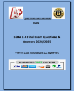 BSBA 1-4 Final Exam Questions &  Answers 2024/2025