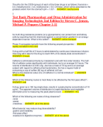 Test Bank Pharmacology and Drug Administration for Imaging Technologists 2nd Edition by Steven C. Jensen, Michael P. Peppers Chapter 1-11