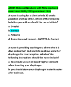 Nursing Exam 1 Nursing: History, theories, and process. CORRECT QUSTIONS AND ANSWERS FOR 2024 GRADED A+