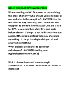 Nursing Theory Exam For 2024 update with correct answers  graded A+