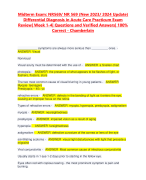 Midterm Exam: NR569/ NR 569 (New 2023/ 2024 Update) Differential Diagnosis in Acute Care Practicum Exam Review| Week 1-4| Questions and Verified Answers| 100% Correct - Chamberlain