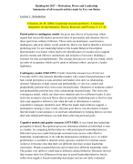 Samenvatting alle artikelen voor Motivation, Power and Leadership // Summary all articles MPL