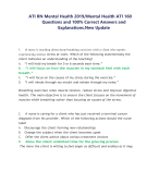 ATI RN Mental Health 2019/Mental Health ATI 160  Questions and 100% Correct Answers and  Explanations.New Update