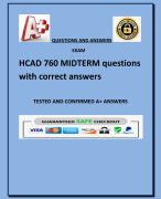 HCAD 760 MIDTERM questions  with correct answers
