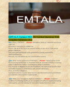EMTALA Updated 2024 /28 Verified Questions With Complete Solutions (A+)