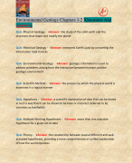 Environmental Geology Chapters 1-2 /Questions And Answers 