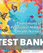 Test Bank Varcarlis foundation of psychiatric mental health 9th edition ALL Chapter (1-36) A+