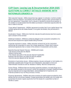 CLFP Exam- Leasing Law & Documentation 2024-2025 QUESTIONS & CORRECT DETAILED ANSWERS WITH RATIONALES|GRADED A+