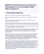 BIOD152 Essential Human Anatomy & Physiology II w-Lab Complete 2024-2025. Graded A+.  