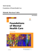 Foundations of Psychiatric Mental Health Nursing: A Clinical  Approach  8th Edition Varcarolis’ COMPLETE TEST BANK