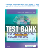 Test Bank For Psychiatric Mental Health Nursing 9th Edition All Chapters Covered 2024