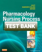 Complete Test Bank LILLEYS Pharmacology for Canadian  Health Care Practice 4th Edition SEALOCK Chapter 1-58