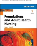 TEST BANK FOR FOUNDATIONS AND ADULT HEALTH  NURSING 7TH EDITION BY KIM COOPER KELLY GOSNELL
