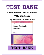 TEST BANK BASIC GERIATRIC NURSING 7th Edition By Patricia A. Williams