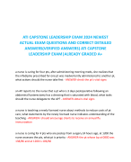 ATI CAPSTONE LEADERSHIP EXAM 2024 NEWEST ACTUAL EXAM QUESTIONS AND CORRECT DETAILED ANSWERS(VERIFIED ANSWERS) ATI CAPSTONE LEADERSHIP EXAM|ALREADY GRADED A+