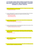 ATI RN MED-SURG PROCTORED EXAM 2023/2024  QUESTIONS & ANSWERS WITH RATIONALE