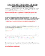 KAPLAN PREDICTOR B 2024 QUESTIONS AND CORRECT  ANSWERS LATETST UPDATE GRADED A+