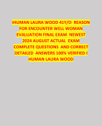 IHUMAN LAURA WOOD 41Y/O  REASON  FOR ENCOUNTER WELL WOMAN  EVALUATION FINAL EXAM  NEWEST 2024 AUGUST ACTUAL  EXAM COMPLETE QUESTIONS  AND CORRECT DETAILED  ANSWERS 100% VERIFIED I HUMAN LAURA WOOD