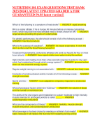 NUTRITION 101 EXAM QUESTIONS TEST BANK 2024