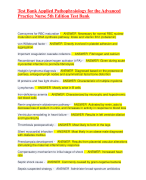 Test Bank Applied Pathophysiology for the Advanced Practice Nurse 5th Edition Test Bank