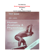 Test Bank For Human Anatomy & Physiology  8th Edition By Jerri K. Lindsey, Elaine N. Marieb |All Chapters, Complete Q & A, Latest 2024|