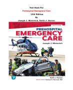 Test Bank For Prehospital Emergency Care  12th Edition By Joseph J. Mistovich, Keith J. Karren |All Chapters, Complete Q & A, Latest 2024|