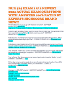 NUR 524 EXAM 1 & 2 NEWEST 2024 ACTUAL EXAM QUESTIONS WITH ANSWERS 100% RATED BY EXPERTS HIGHSCORE BRAND NEW!!! 