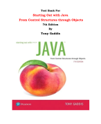 Test Bank For Starting Out with Java  From Control Structures through Objects 7th Edition By Tony Gaddis |All Chapters, Complete Q & A, Latest 2024|