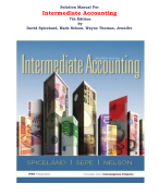 Solution Manual For Intermediate Accounting, 7th Edition by David Spiceland, Mark Nelson, Wayne Thomas, Jennifer |All Chapters, Complete Q & A, Latest 2024|