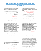 ATLS Post Test 2024/2025 QUESTIONS AND  ANSWERS