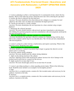 ATI Fundamentals Proctored Exam | Questions and  Answers with Rationales | LATEST UPDATED 2024| 2025