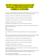ATI RN Fundamentals Proctored Exam 2023-2024 RN ATI Fundamentals  Proctored Exam / ATI RN Proctored  Fundamentals Exam Questions and  Corrects Answers Rated A+