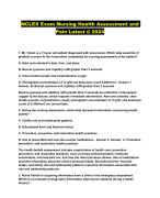 NCLEX Exam Nursing Health Assessment and  Pain Latest  2024